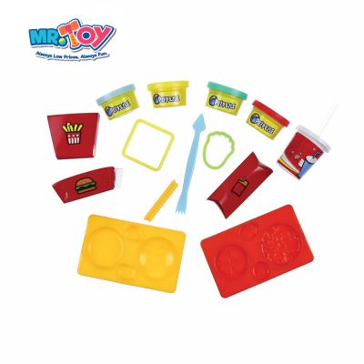 Mini Burger Toy Play Dough Set