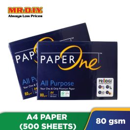 PAPER ONE A4 Paper 80gsm (1 ream x 500 Sheets) | MR.DIY