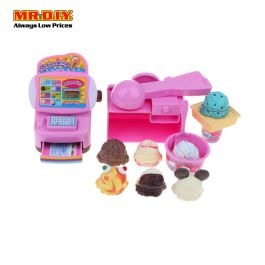 Kaidilong Mini Cashier Ice Cream Shop Playset Toys Mr Diy