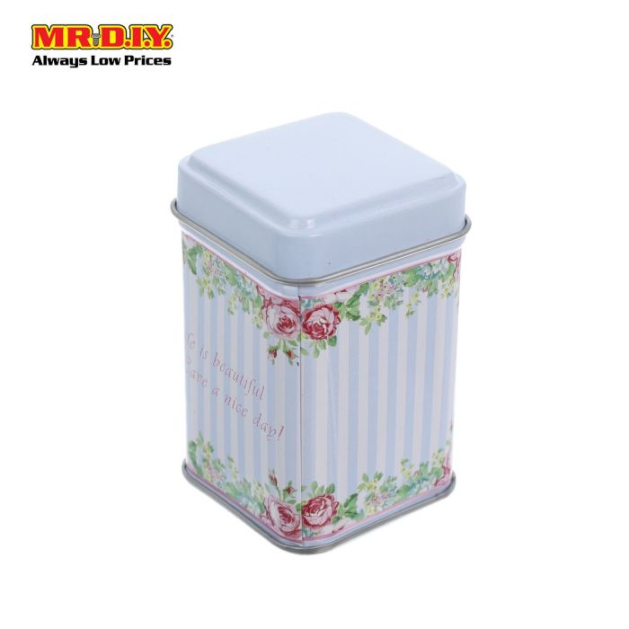 floral tin box